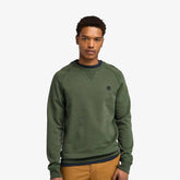 Timberland Exeter River Felpa girocollo con retro spazzolato Nero Verde Foresta